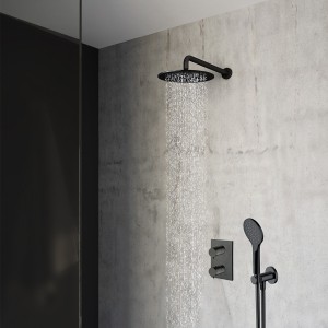 CRISTINA ONDYNA XTV85213 PACK ENCASTRE DOUCHE TRIVERDE THERMO  NOIR