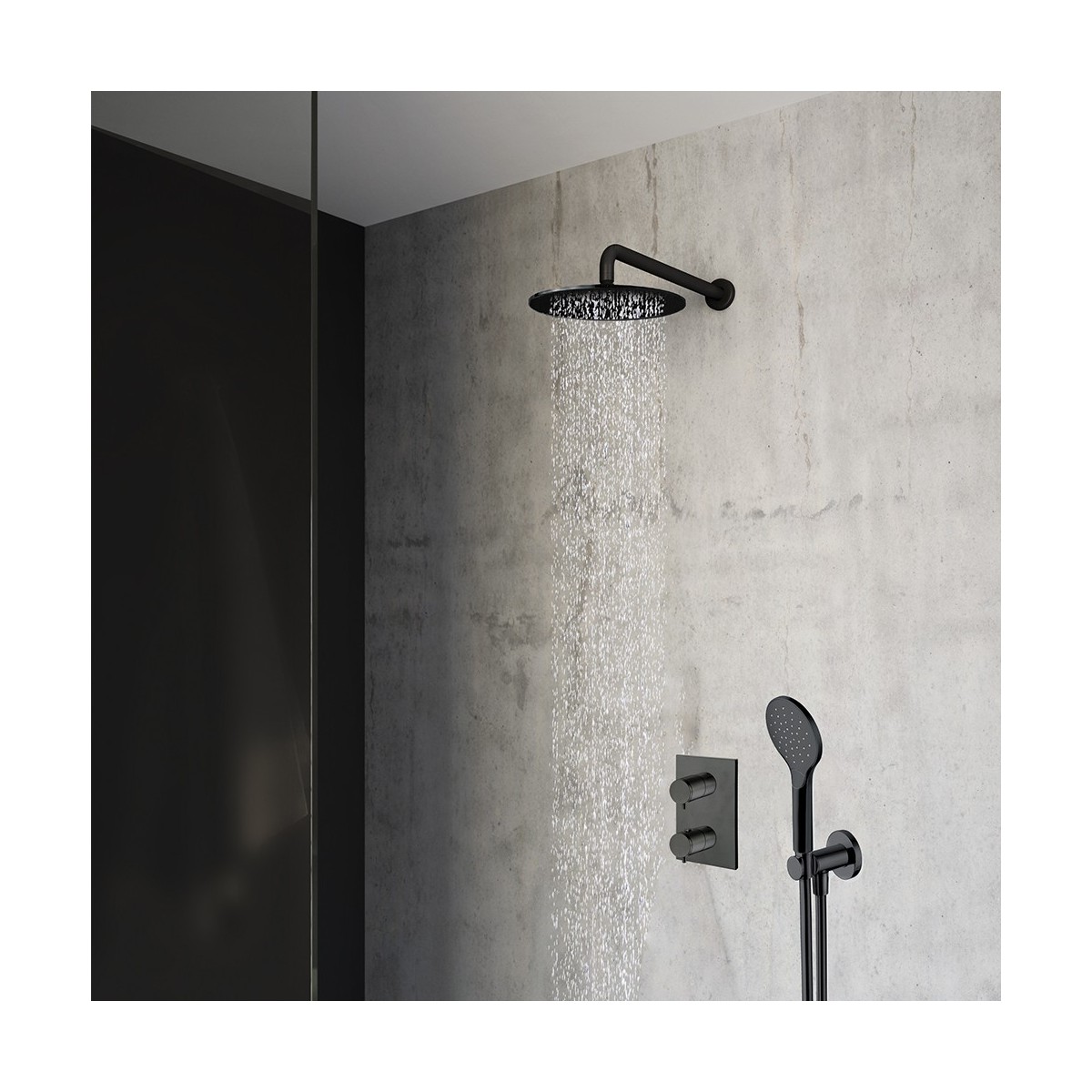 CRISTINA ONDYNA XTV85213 PACK ENCASTRE DOUCHE TRIVERDE THERMO  NOIR