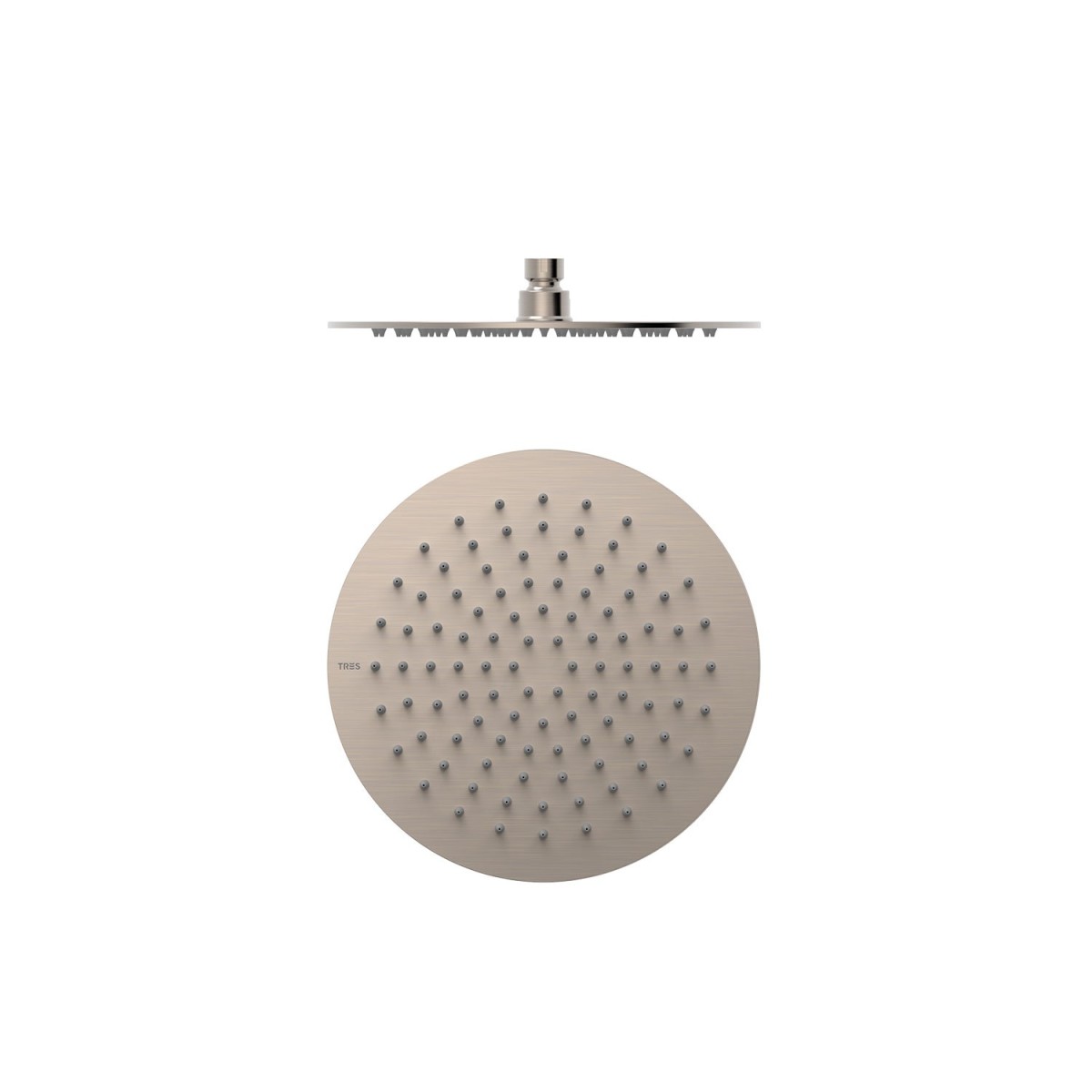 Pommeau de douche Extra-fin diam 250 mm Acier - TRES 134315009AC 