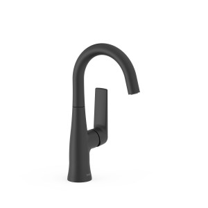 Mitigeur avec manette latérale pour lavabo Loft Noir mat - TRES 22244701NM 