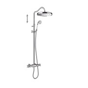 Ensemble de robinet thermostatique mural à 2 voies pour douche Tres Clasic Chrome - TRES 24219503 