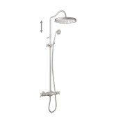 Ensemble de robinet thermostatique mural à 2 voies pour douche Tres Clasic Acier - TRES 24219503AC 