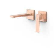 Pièce apparente pour élément encastré de lavabo Slim Or Rose Mat 24K - TRES 20230021OPM 