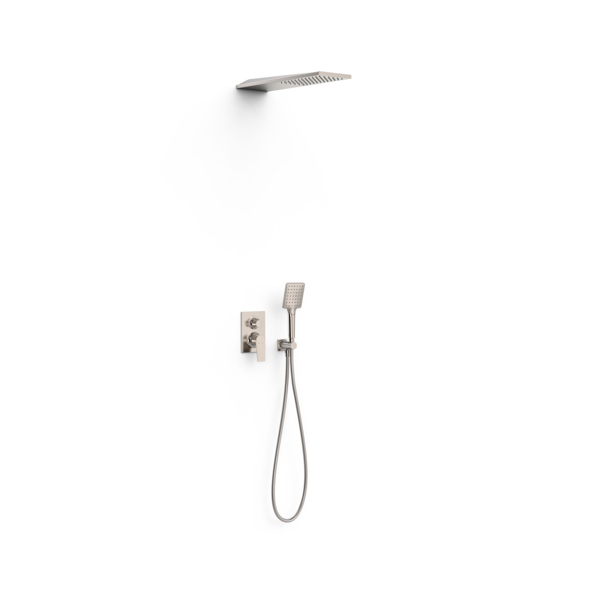 Kit mitigeur encastré 2 voies Rapid‑box pour douche Project Acier - TRES 22138005AC 
