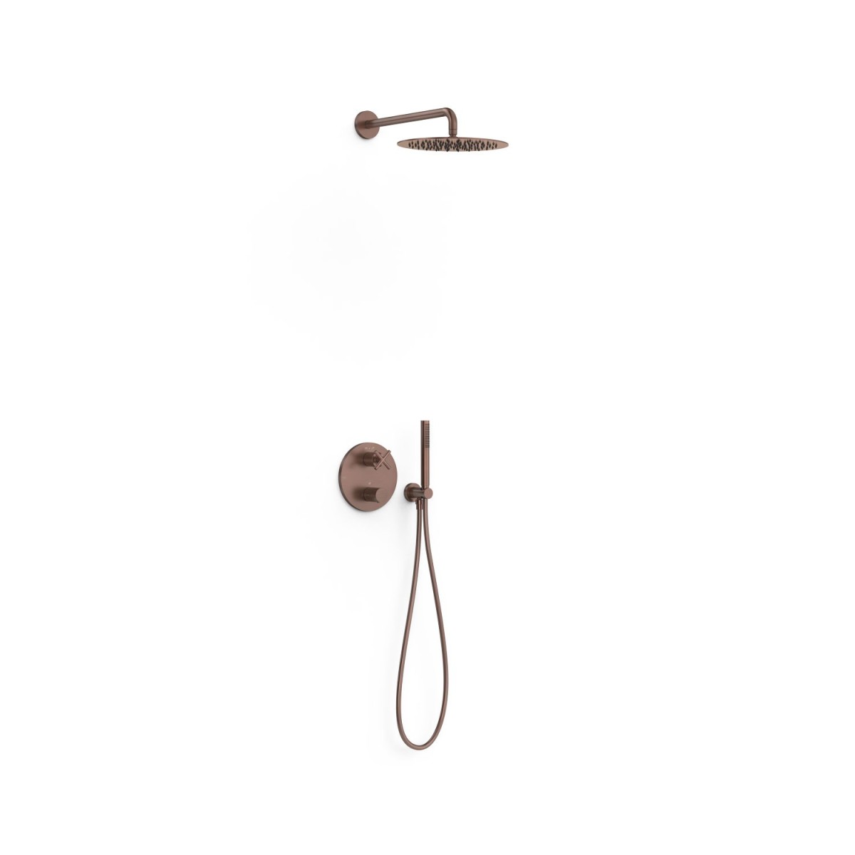 Kit robinet thermostatique encastré 2 voies pour douche Therm-box Volcanic - TRES 28335002VO 