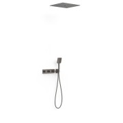 Kit robinet thermostatique encastré 3 voies pour douche B-system Graphite  - TRES 30725306GR 