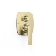 Pièce apparente pour boîtier encastré Rapid‑box 2 voies Loft Cava doré  - TRES 22228101CA 