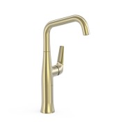 Mitigeur haut avec manette latérale pour lavabo Fuji Cava doré  - TRES 28164701CA 