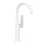 Mitigeur haut avec manette latérale pour lavabo Loft Blanc mat - TRES 22264701BM 