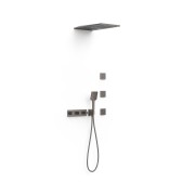 Kit robinet thermostatique encastré 4 voies pour douche B-system Graphite  - TRES 30725405GR 