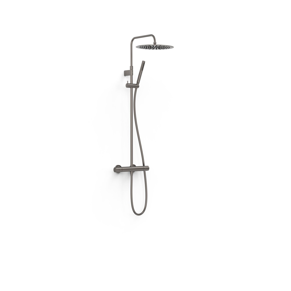 Ensemble de robinet thermostatique mural 2 voies pour douche Over-wall Graphite  - TRES 19039302GR 