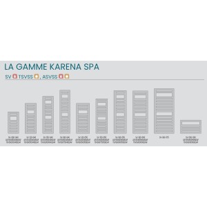 Acova Radiateur sèche-serviettes électrique Karena Spa IHD 300W horizontal