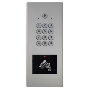 Clavier codé avec lecteur VIGIK+  intégré / gestion temps réel - finition argent - AIPHONE HEACTRV3 