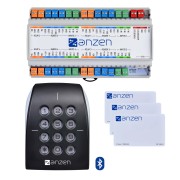 Pack contrôle d'accès : 1 centrale, 1 lect. BT OSDP avec clavier codé + 3 badges - AIPHONE AZPACKBLUEAC 