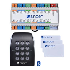 Pack contrôle d'accès : 1 centrale, 1 lect. BT OSDP avec clavier codé + 3 badges - AIPHONE AZPACKBLUEAC 