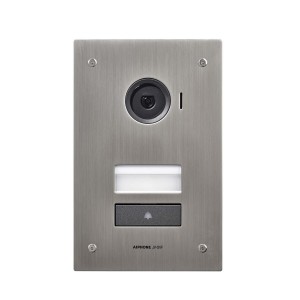 Platine vidéo inox, 2 fils intégral, encastrée, IP54 et IK08, pour JV - AIPHONE JVDVF 