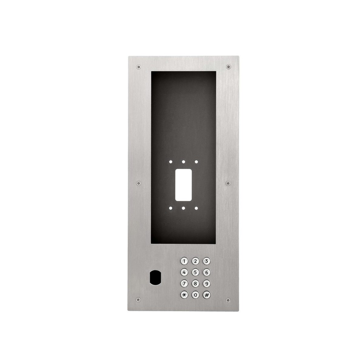 Façade inox pour IXGDM710K, clavier d'appel & percée VIGIK+ pour ERP/collectif - AIPHONE PIXGDM710KV 