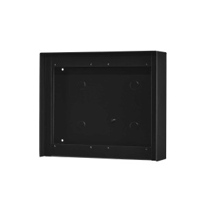 Cadre saillie avec visière anti-pluie, finition noire satin pour 2 x GF2FB - AIPHONE GT202HBB 