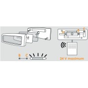 Bouton Poussoir Filaire Lumineux 12-24V pour systèmes URMET - URMET 51022 