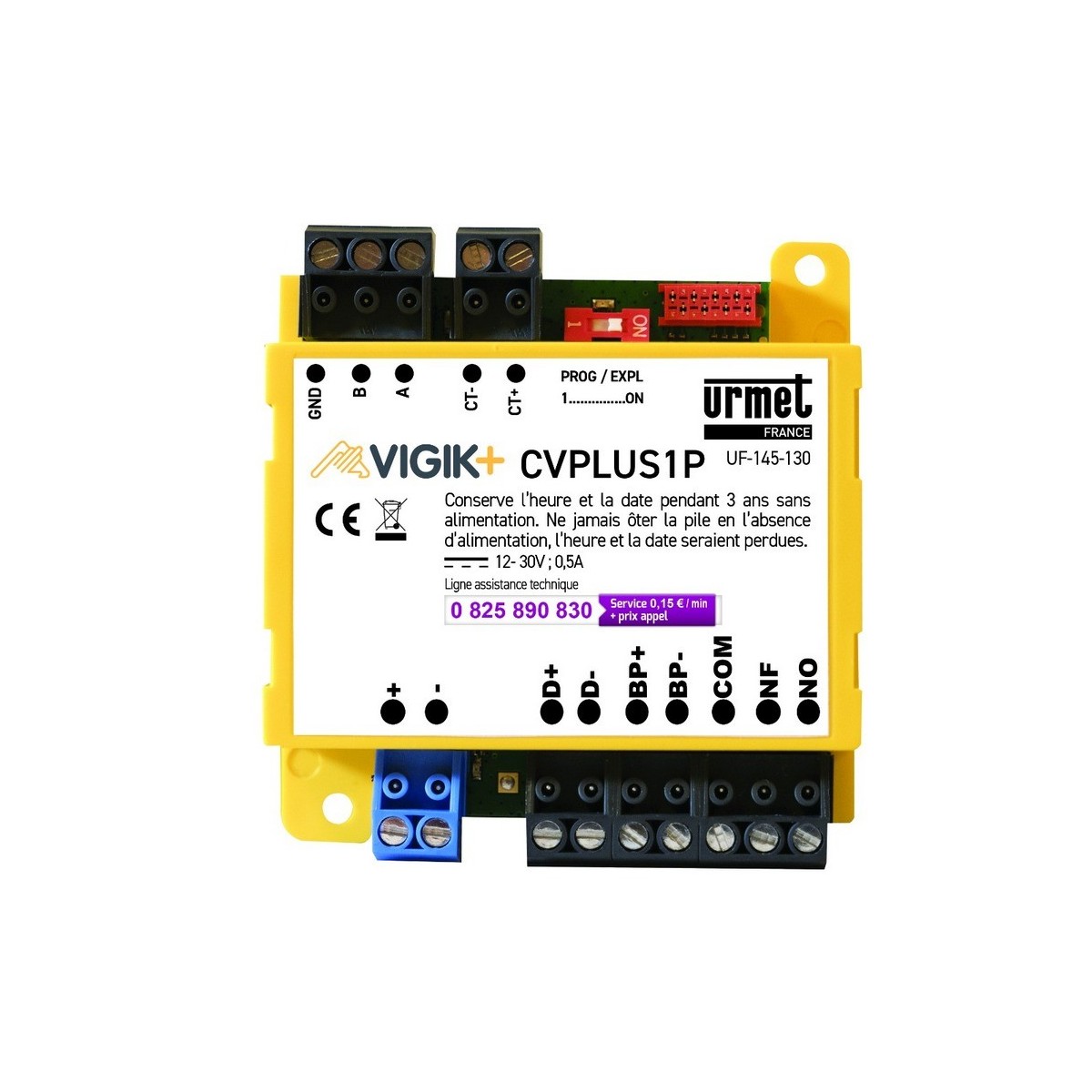 Centrale 1 porte CVPLUS1P gestion connectée ou L/E jusqu'à 5000 badges - URMET CVPLUS1P 