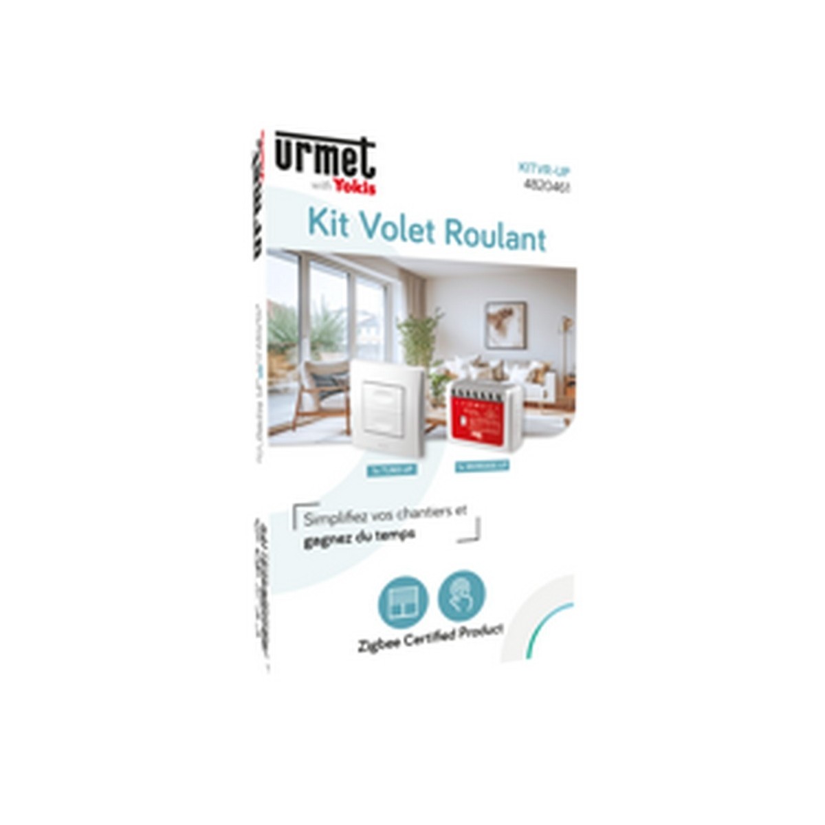 Kit Volet Roulant Radio Zigbee :1 récepteur & 1 télécommande 2 touches programmé - URMET KITVR-UP 