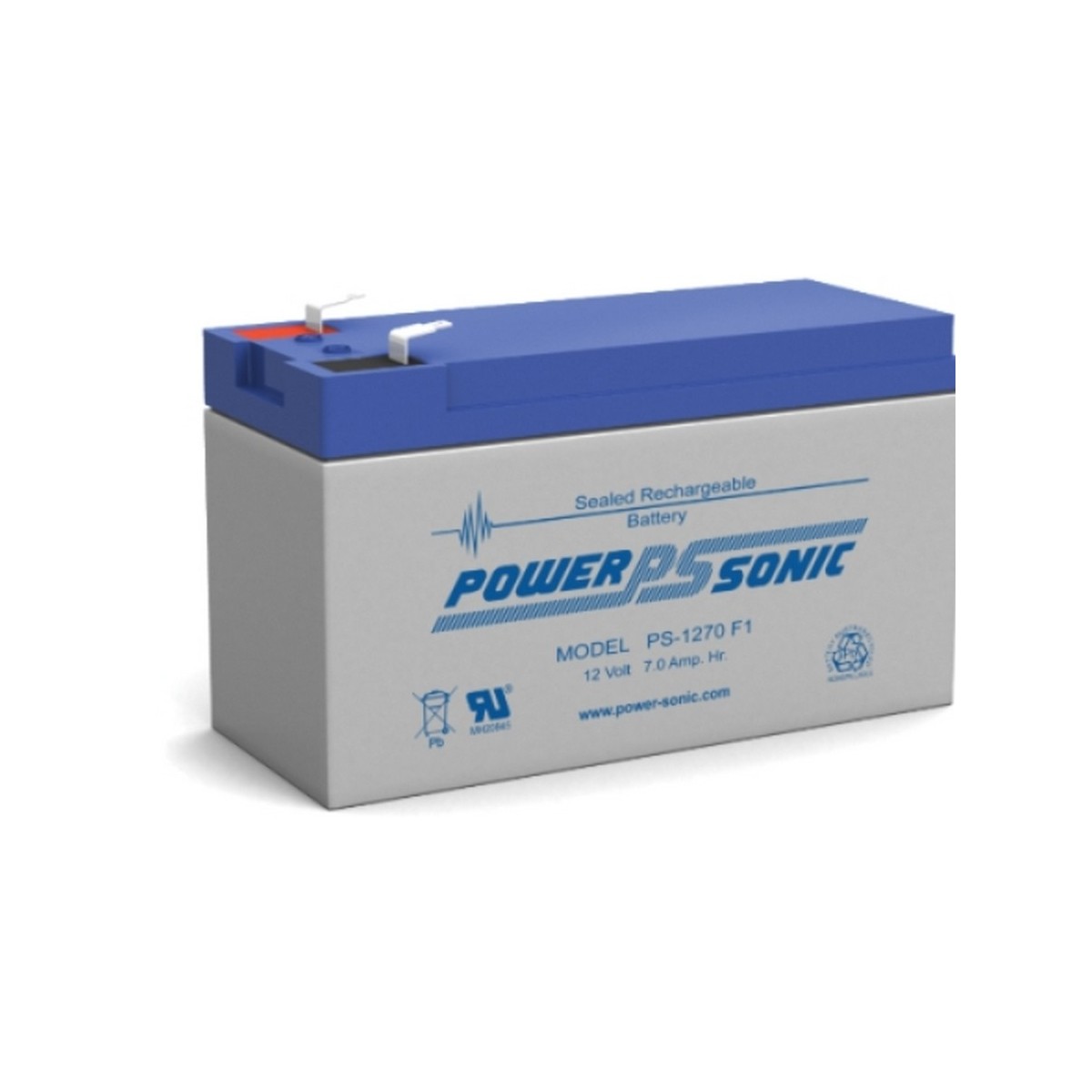 Batterie Powersonic  7Ah  12 Volts  Dim - Urmet Batterie UPS1270GB 