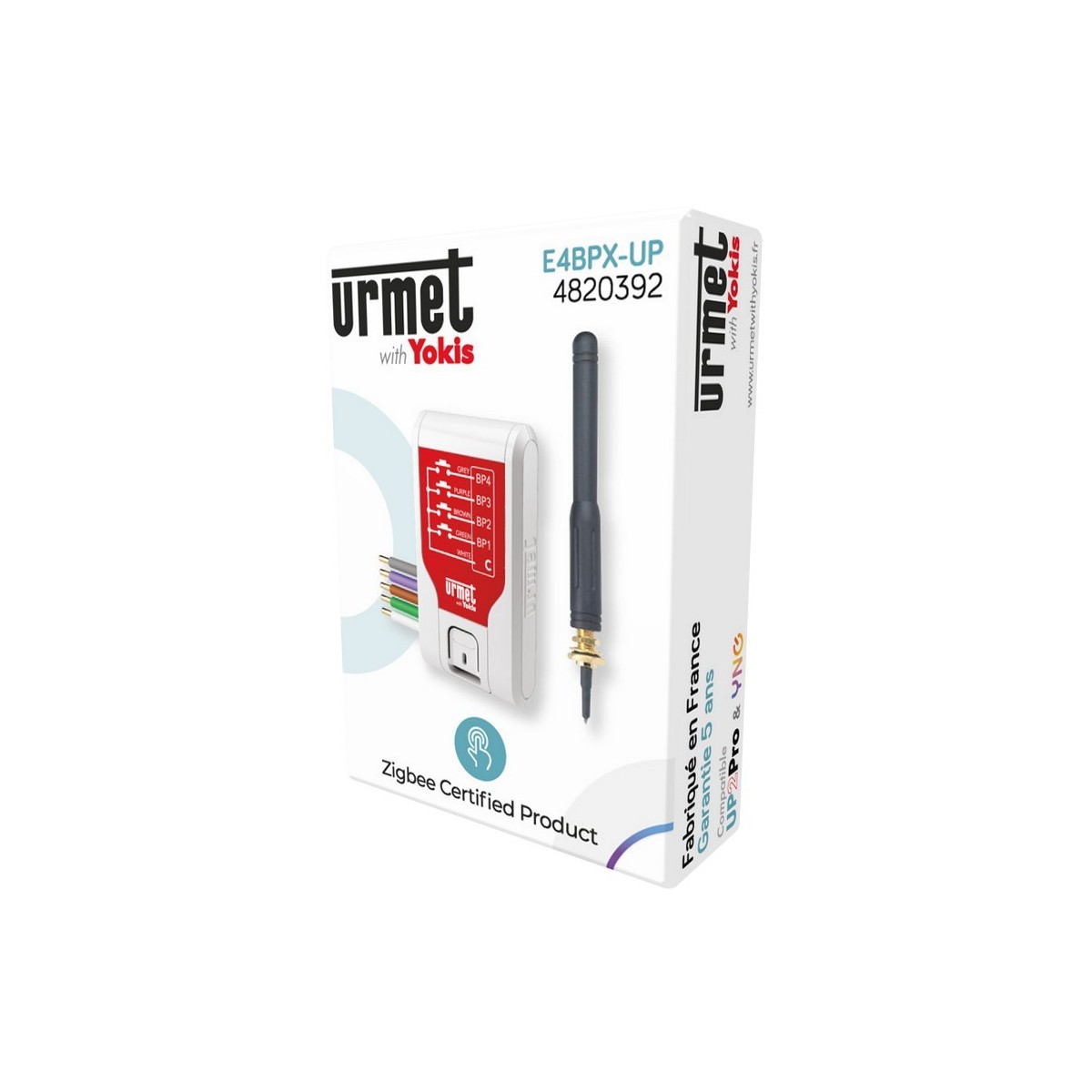 Emetteur encastré avec antenne 4 canaux indépendants Radio Zigbee - URMET E4BPX-UP 