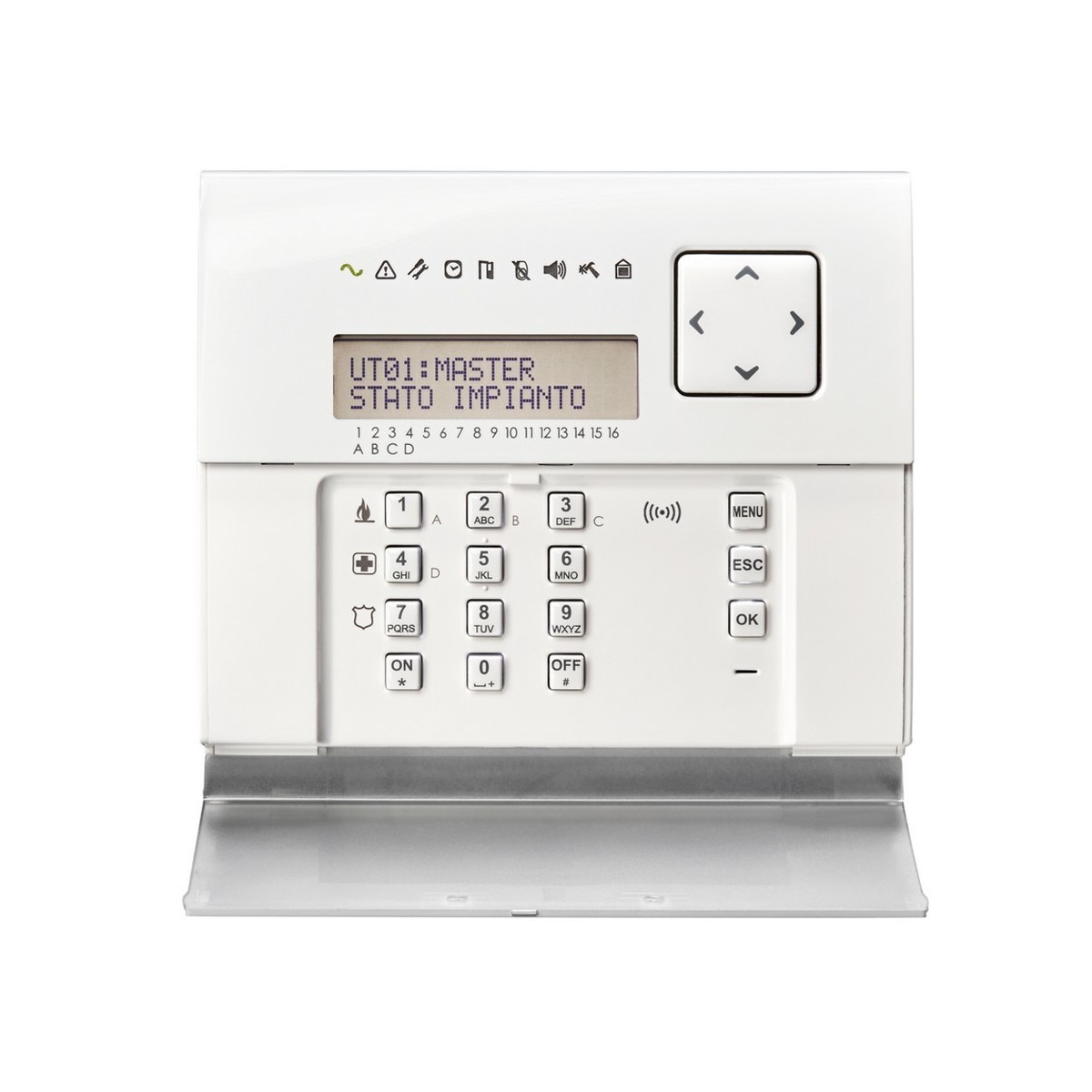 Clavier Avec Écran Lcd Et Lecteur Proximité Pour Centrales Série Mp3000 - URMET KP3000D-P 