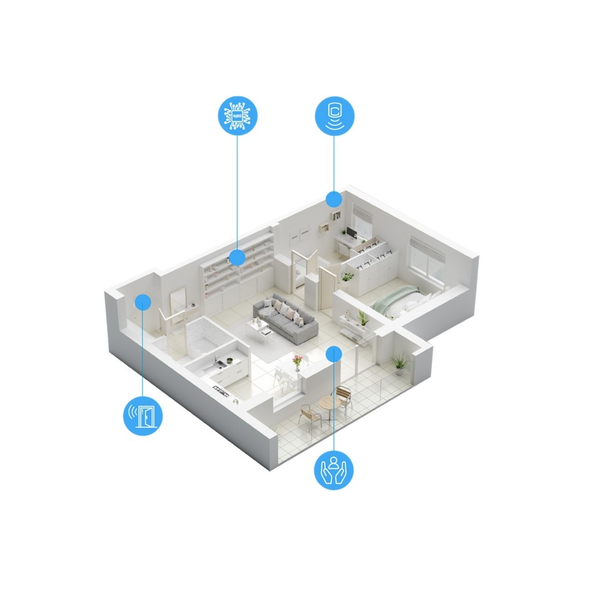 Pack Solinnov’up radio : maintien à domicile avec chemin lumineux interactif - URMET SUPT2 
