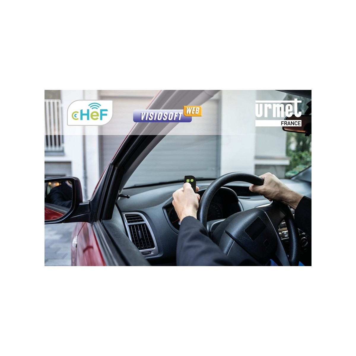 Télécommande 868 MHz 2 touches vertes portée 100m IP54 CR2032 - URMET BIP2B 