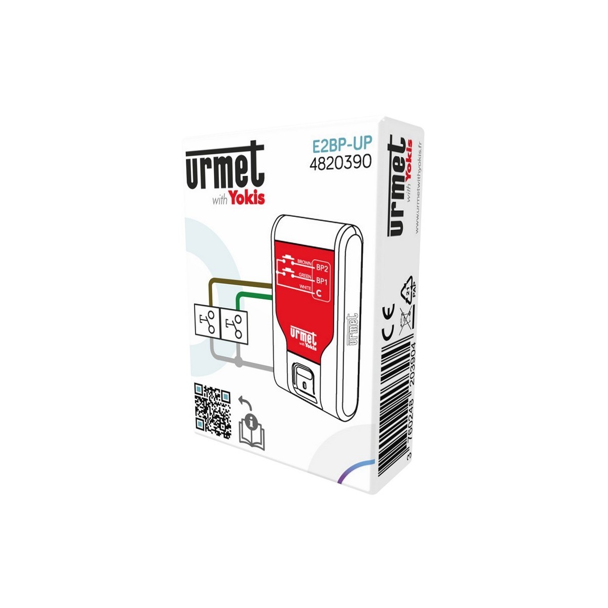 Emetteur encastré 2 canaux indépendants Radio Zigbee - URMET E2BP-UP 