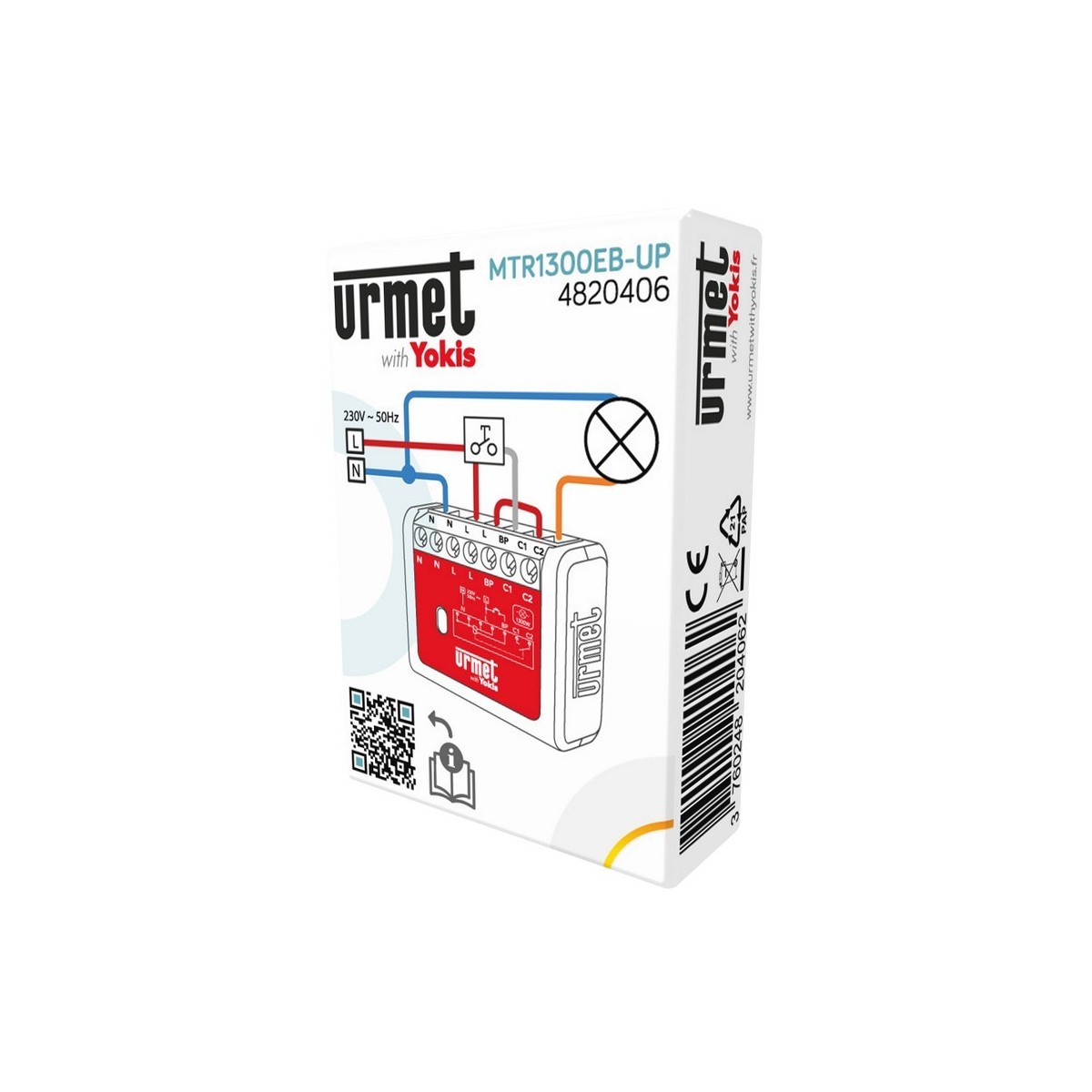 Micromodule Télérupteur 1300W Bornier À Vis Zigbee Up - URMET MTR1300EB-UP 