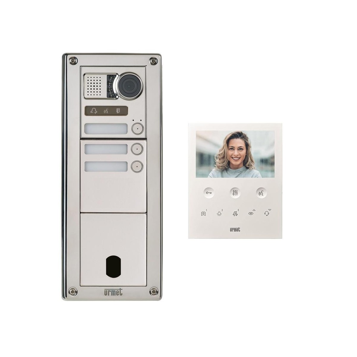 Kit Video Sinth Inox 3 Bp 2V - URMET KVSI83/03 