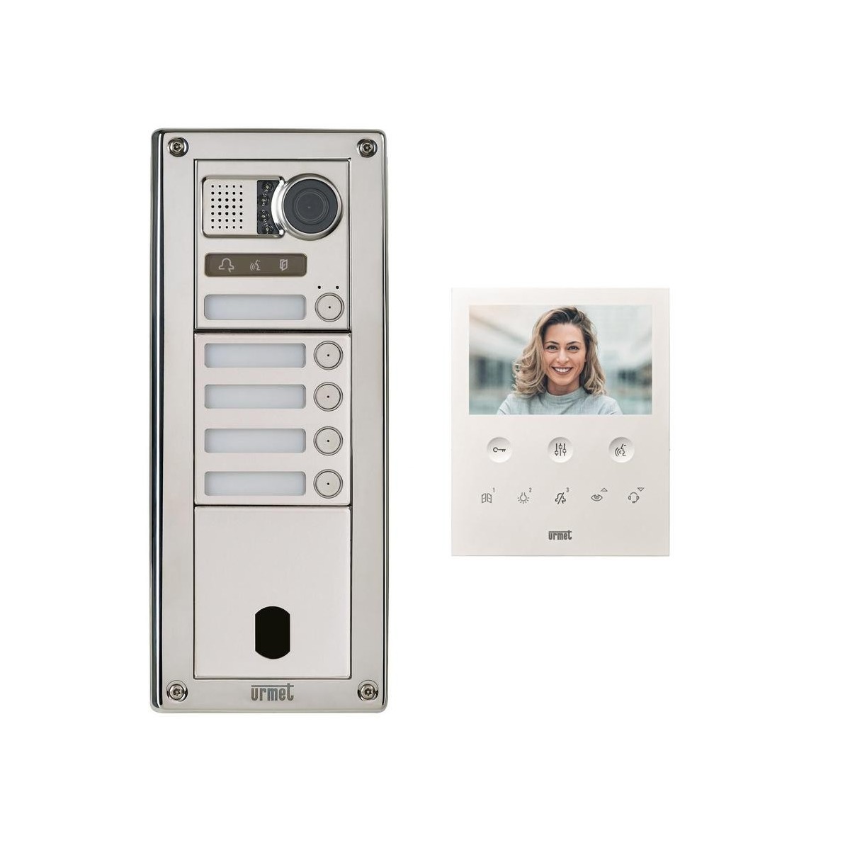 Kit Video Sinth Inox 5 Bp 2V - URMET KVSI83/05 