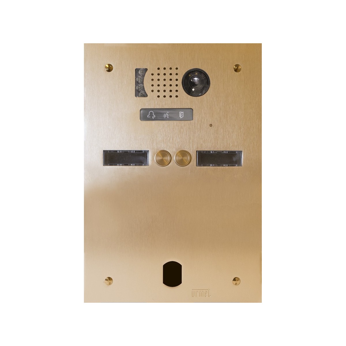 Plaq Video Alu 2R 2 Bp 2Voice Champagne - Urmet Série V83 V83/202CH 