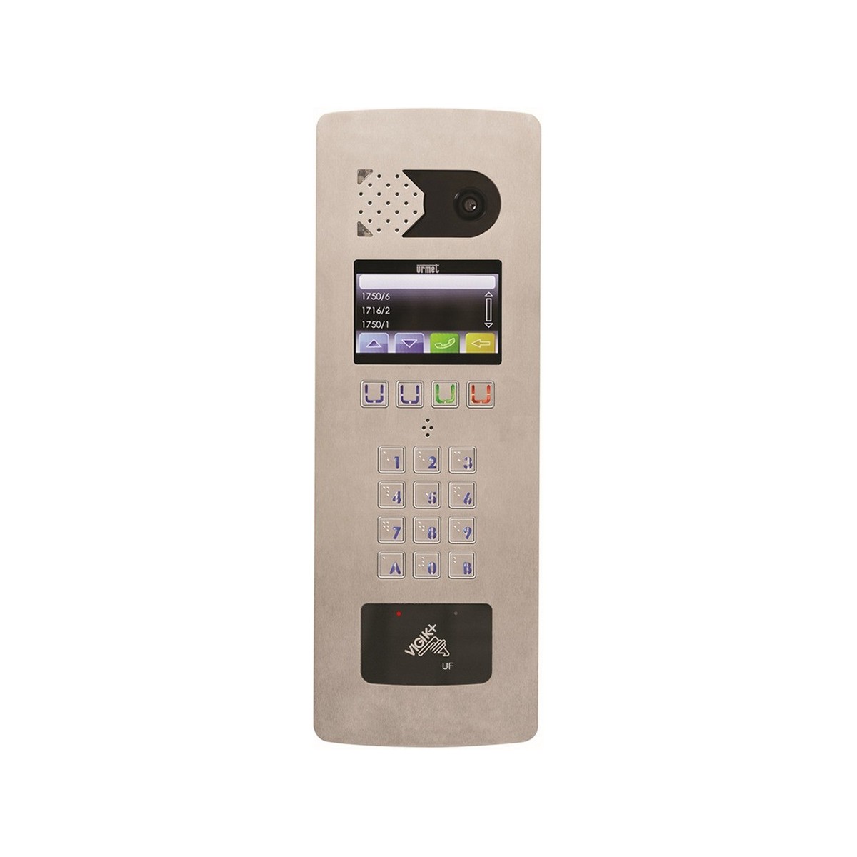 Défilement inox écran couleur TFT Lecteur Plat VIGIK+ Poteau technique - URMET D83/IGLPP/PT 