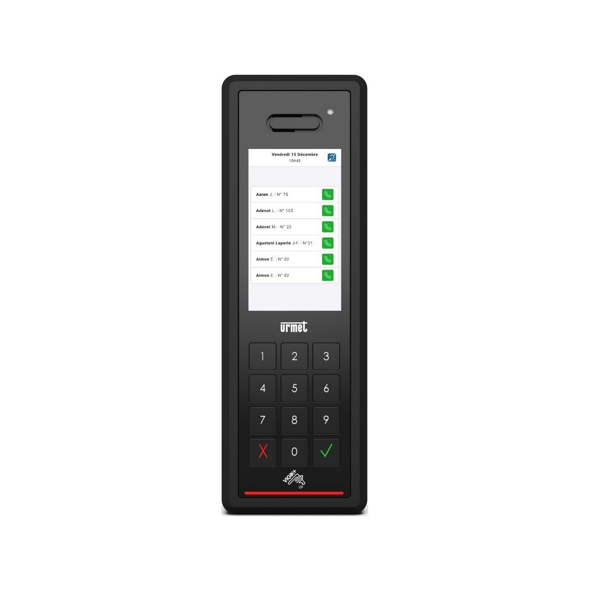 Platine tactile HIZI GSM 4G avec Vigik+ abonnement non inclus - URMET HIZIDESIGN/SP 