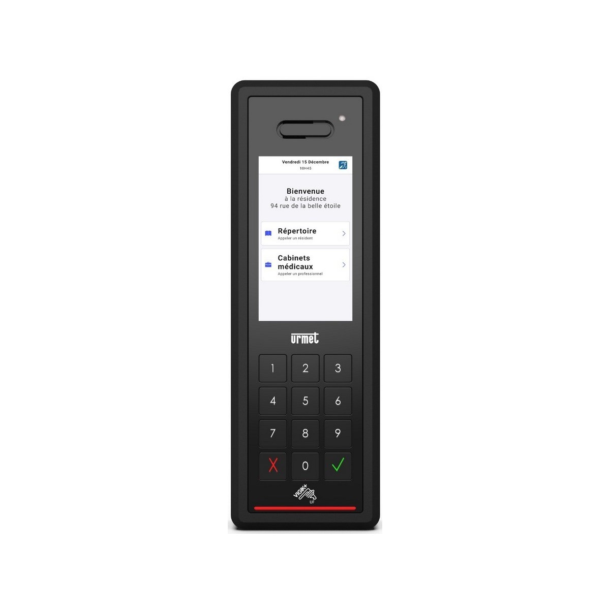 Platine tactile HIZI GSM 4G avec Vigik+ abonnement non inclus - URMET HIZIDESIGN/SP 