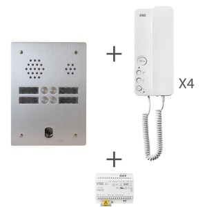 Kit audio 2r 4bp 2 voice programmé - URMET KA83/204 