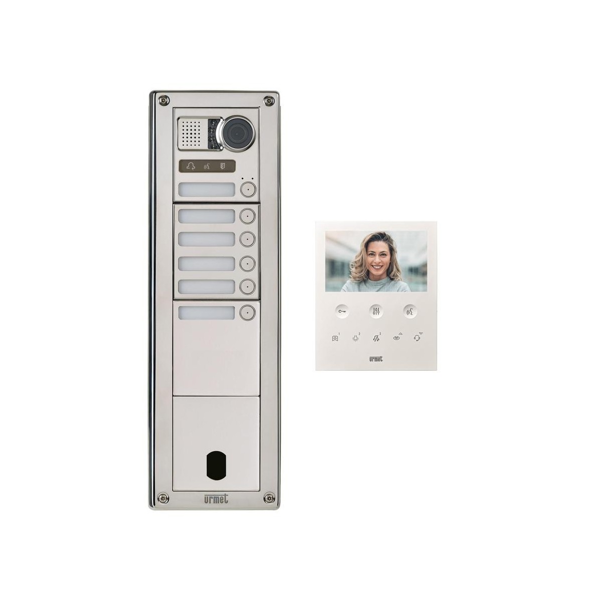 Kit Video Sinth Inox 6 Bp 2V - URMET KVSI83/06 