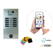 KIT TEL2VOICE 2R 10BP PROGRAMME 10 ANS avec centrale contrôle d'accès KCVPLUS1P - URMET KVT2V10A/210 