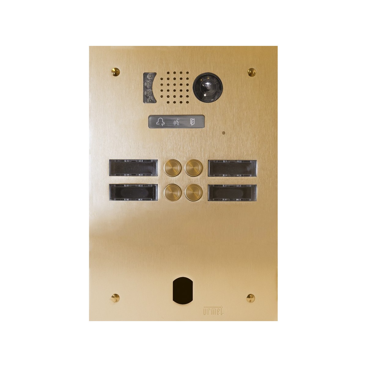 Plaq Video Alu 2R 4 Bp 2Voice Champagne - Urmet Série V83 V83/204CH 