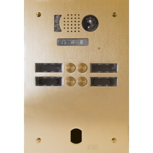 Plaq Video Alu 2R 4 Bp 2Voice Champagne - Urmet Série V83 V83/204CH 