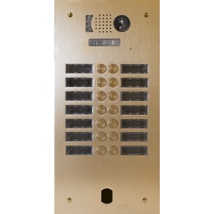 Plaq Video Alu 2R 14 Bp 2Voice Champagne - Urmet Série V83 V83/214CH 