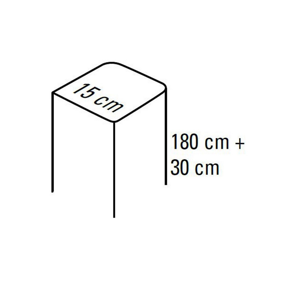 S2500i - poteau en aluminium l15xh180cm. ral a choisir. a sceller. - FAAC 170POAS183ral 