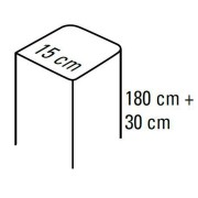 S2500i - poteau en aluminium l15xh180cm. ral a choisir. a sceller. - FAAC 170POAS183ral 