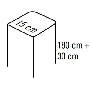 S2500i - poteau en aluminium l15xh180cm. ral a choisir. a sceller. - FAAC 170POAS183ral 