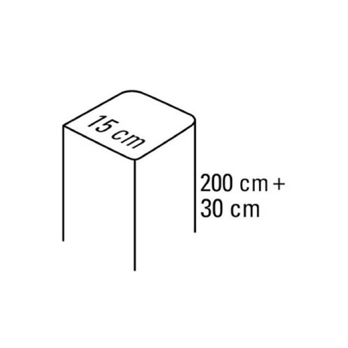 S2500i - poteau en aluminium l15xh200cm. ral a choisir. a sceller. - FAAC 170POAS203ral 