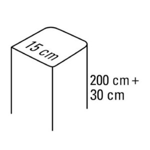 S2500i - poteau en aluminium l15xh200cm. ral a choisir. a sceller. - FAAC 170POAS203ral 