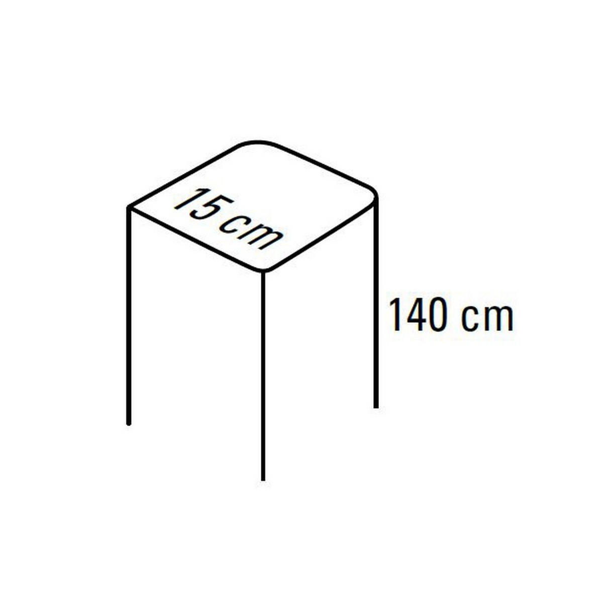 C4000i - poteau en aluminium l15xh140cm brut. a encastrer. - FAAC 170POSP140B 